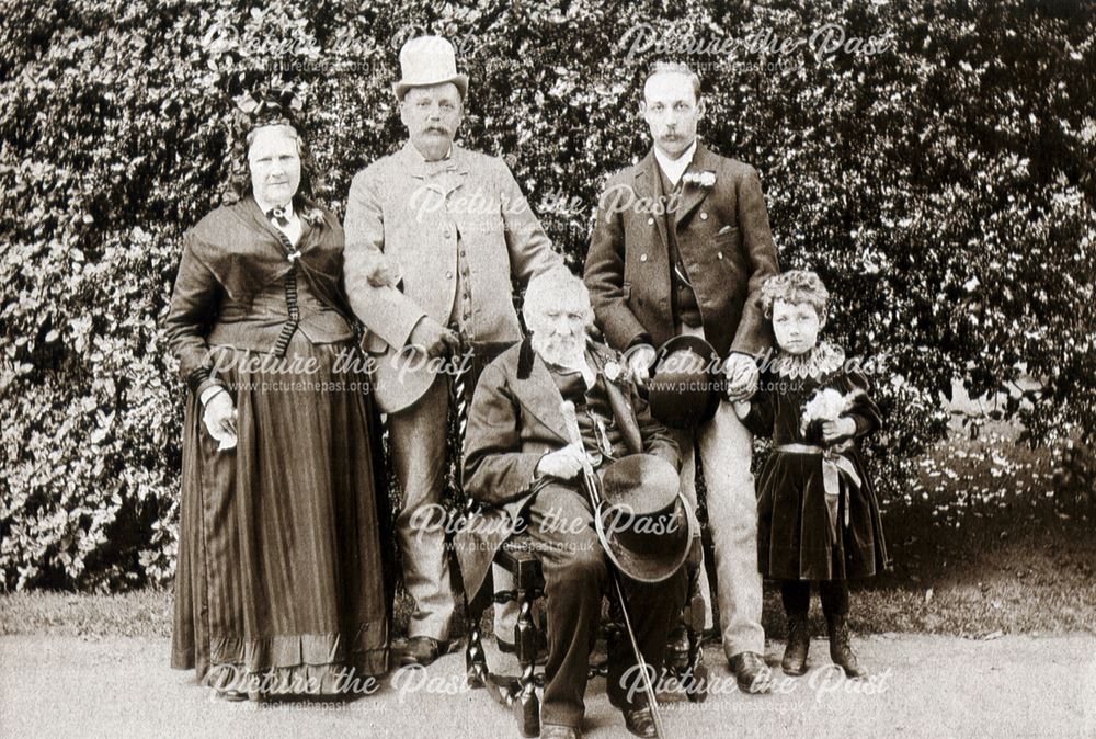 Portrait of unknown family group, Staveley, c 1890?