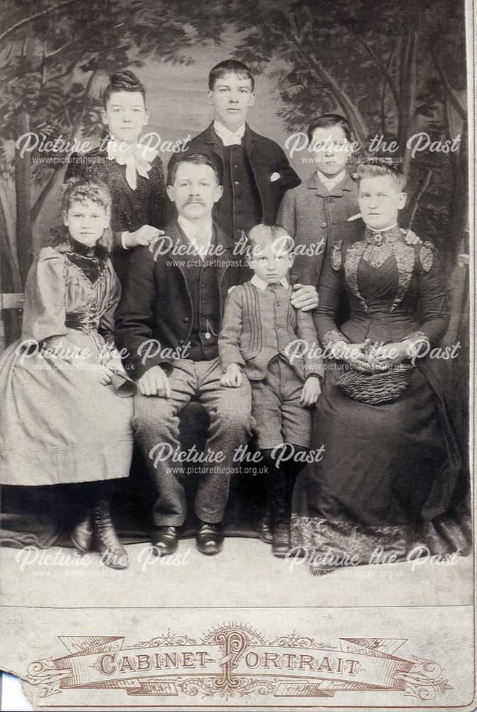 Photograph of unknown family group, Staveley, c 1900?